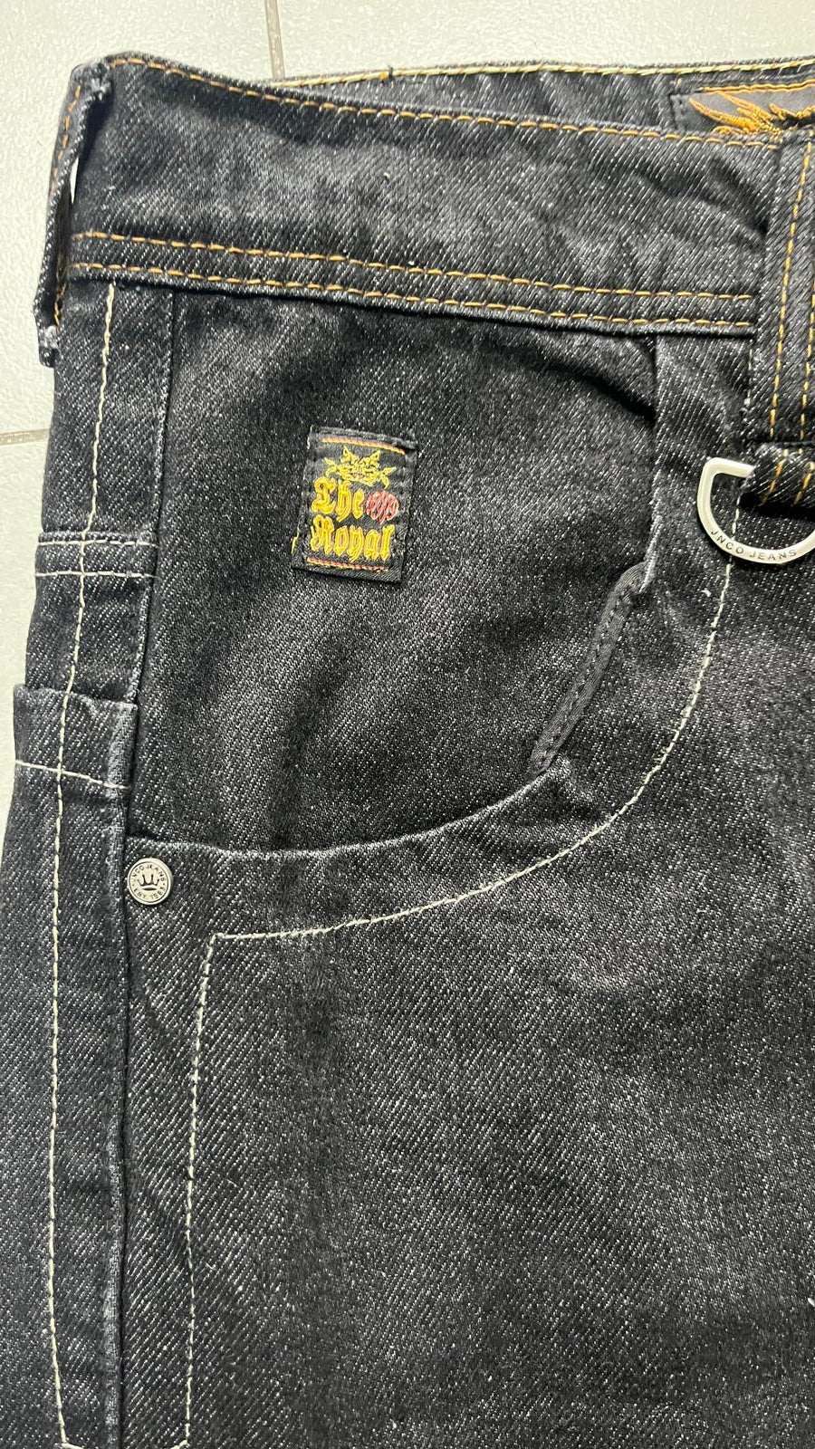 Denim JNCO Jeans Original Super Baggy Fit Embroidered American Hip-Hop (L)