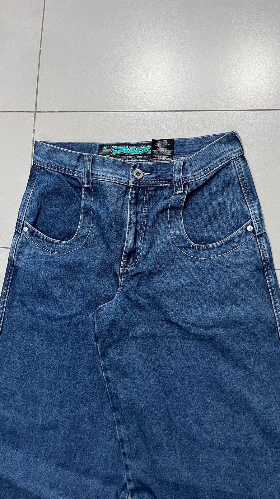 Denim JNCO Jeans Original Super Baggy Fit Embroidered American Hip-Hop (M)