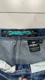 Denim JNCO Jeans Original Super Baggy Fit Embroidered American Hip-Hop (M)