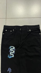 Denim Japanese Style Printed Dragon (S)