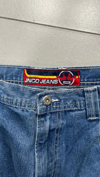 Denim JNCO Jeans Original Super Baggy Fit Embroidered American Hip-Hop (M)