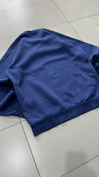 Felpa Adidas Blu Logo Ricamato (M)