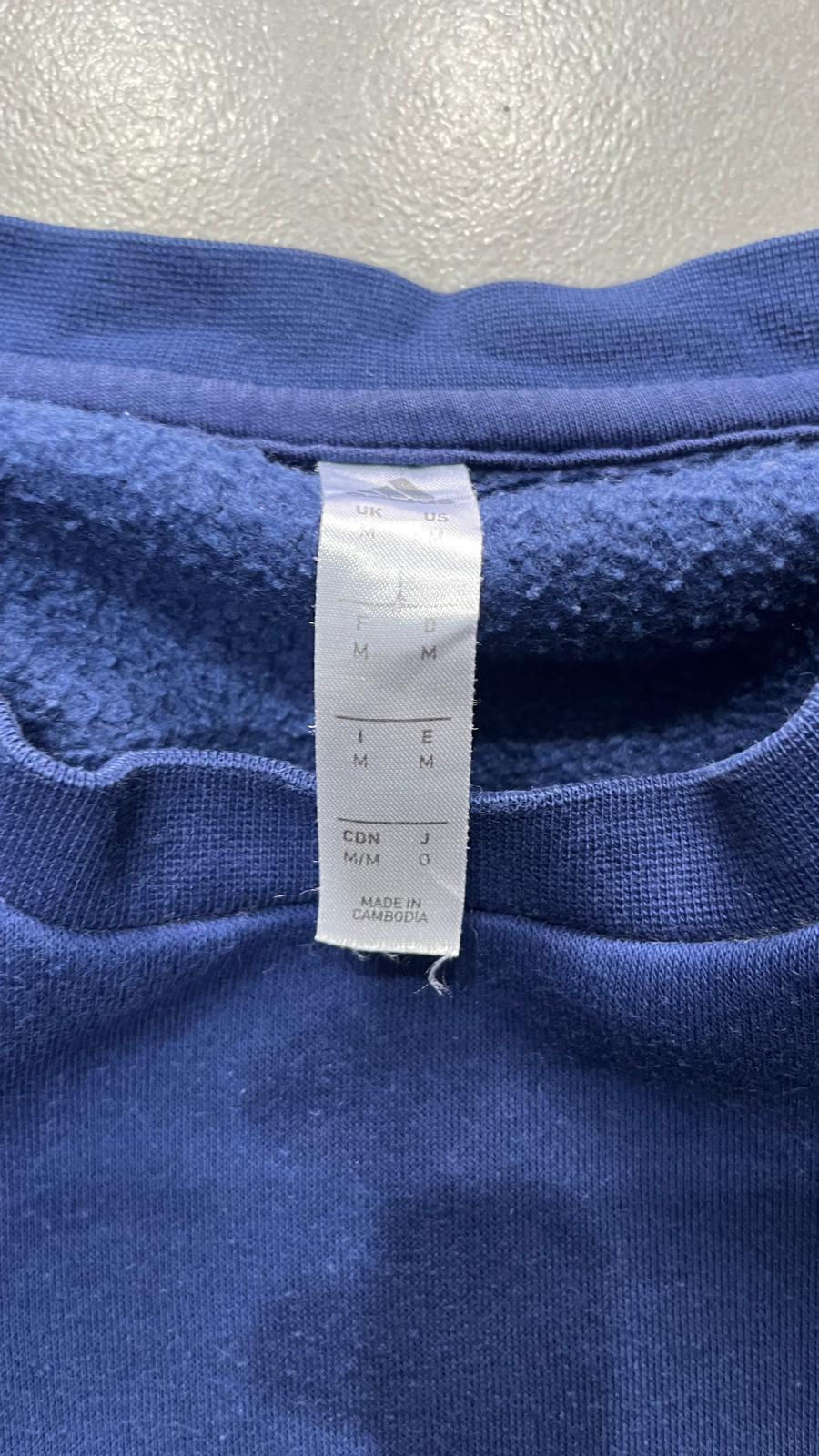 Felpa Adidas Blu Logo Ricamato (M)