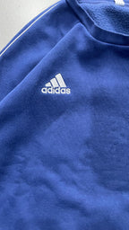 Felpa Adidas Blu Logo Ricamato (M)