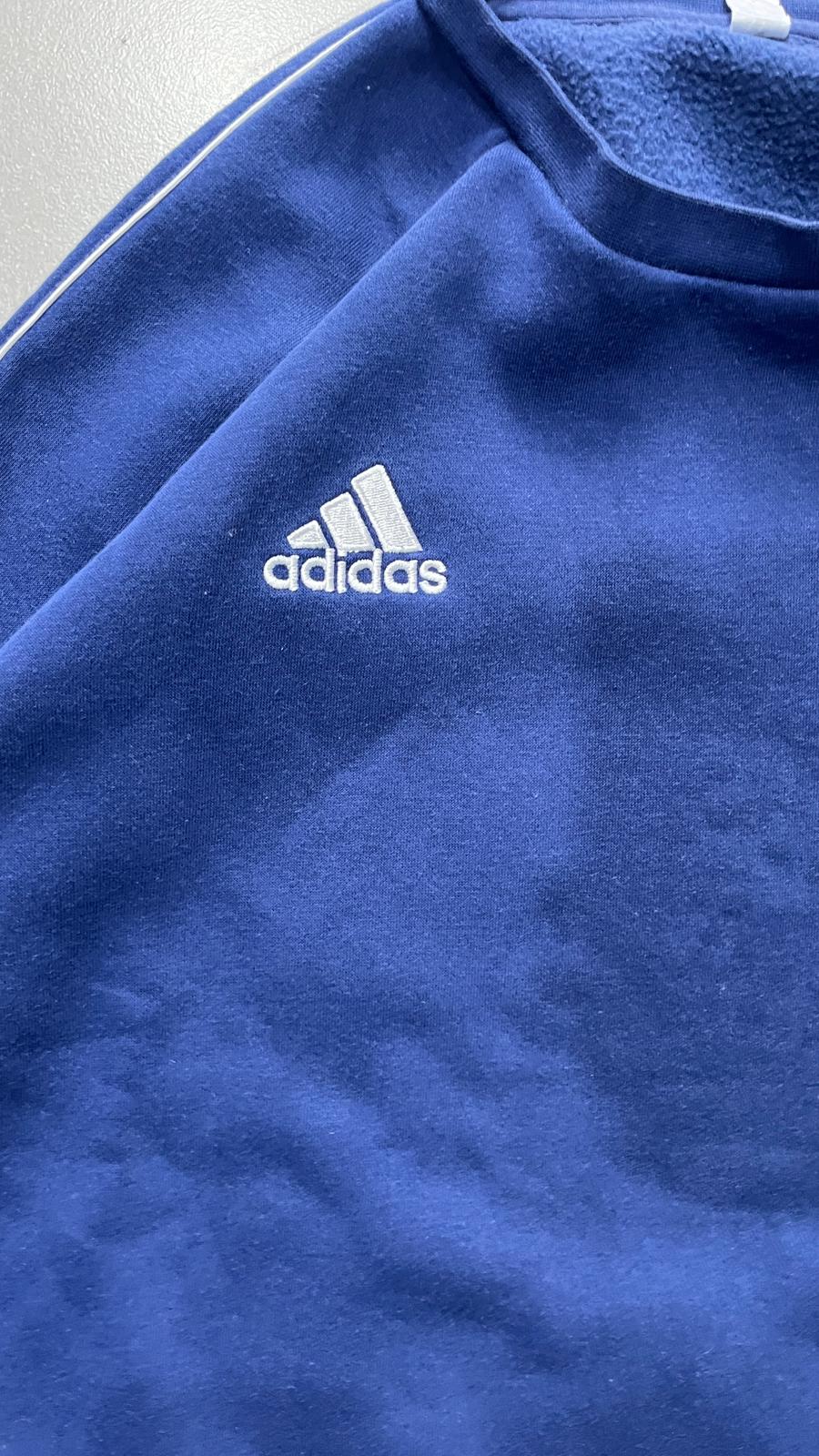 Felpa Adidas Blu Logo Ricamato (M)