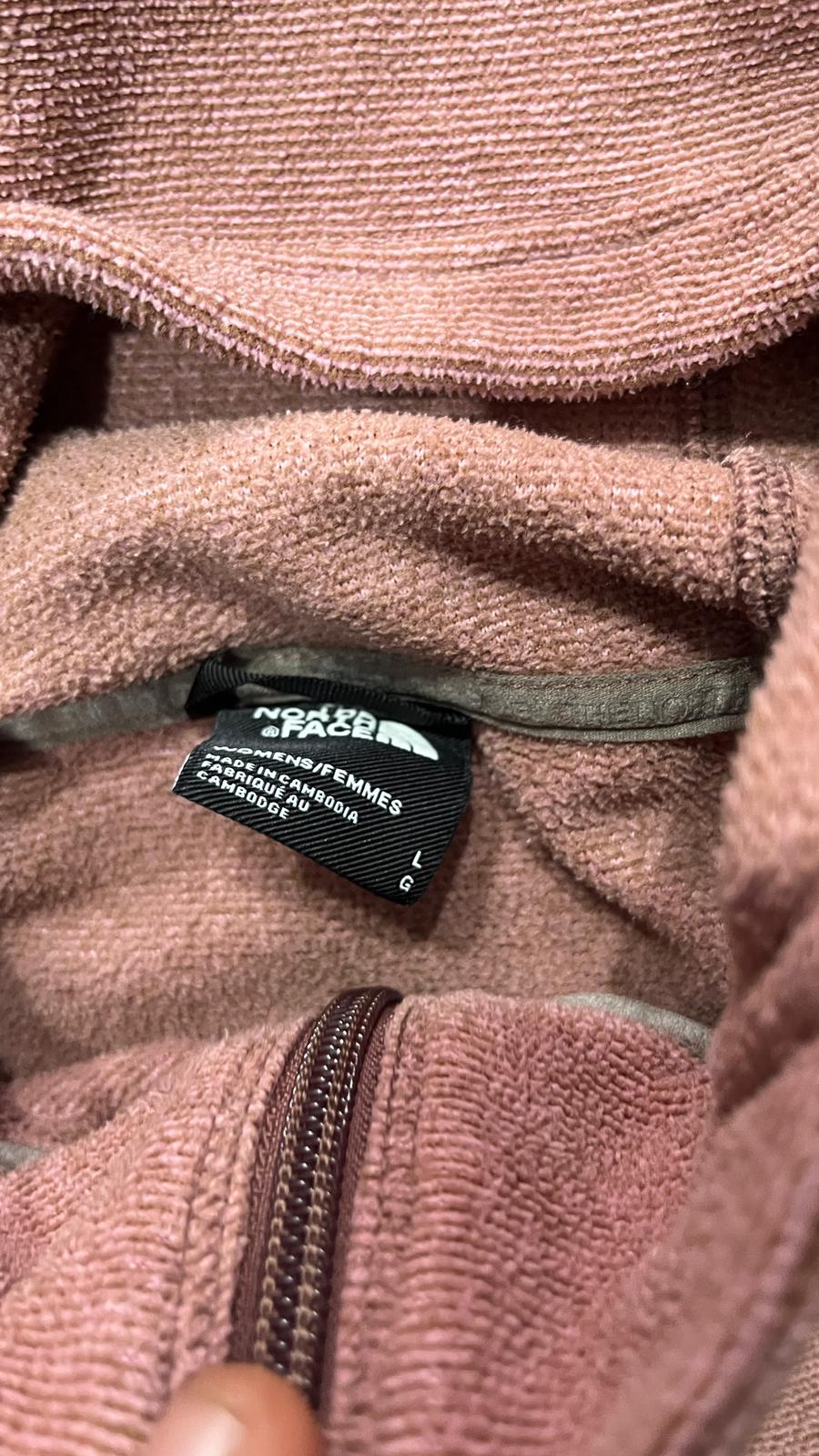 Felpa The North Face Rosa con Zip (L) Donna