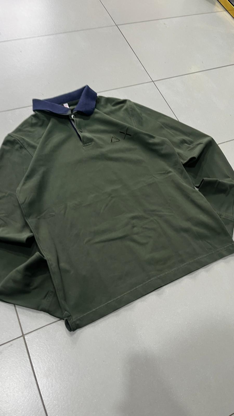 Polo a Maniche Lunghe Dark Green Sun68 (S)