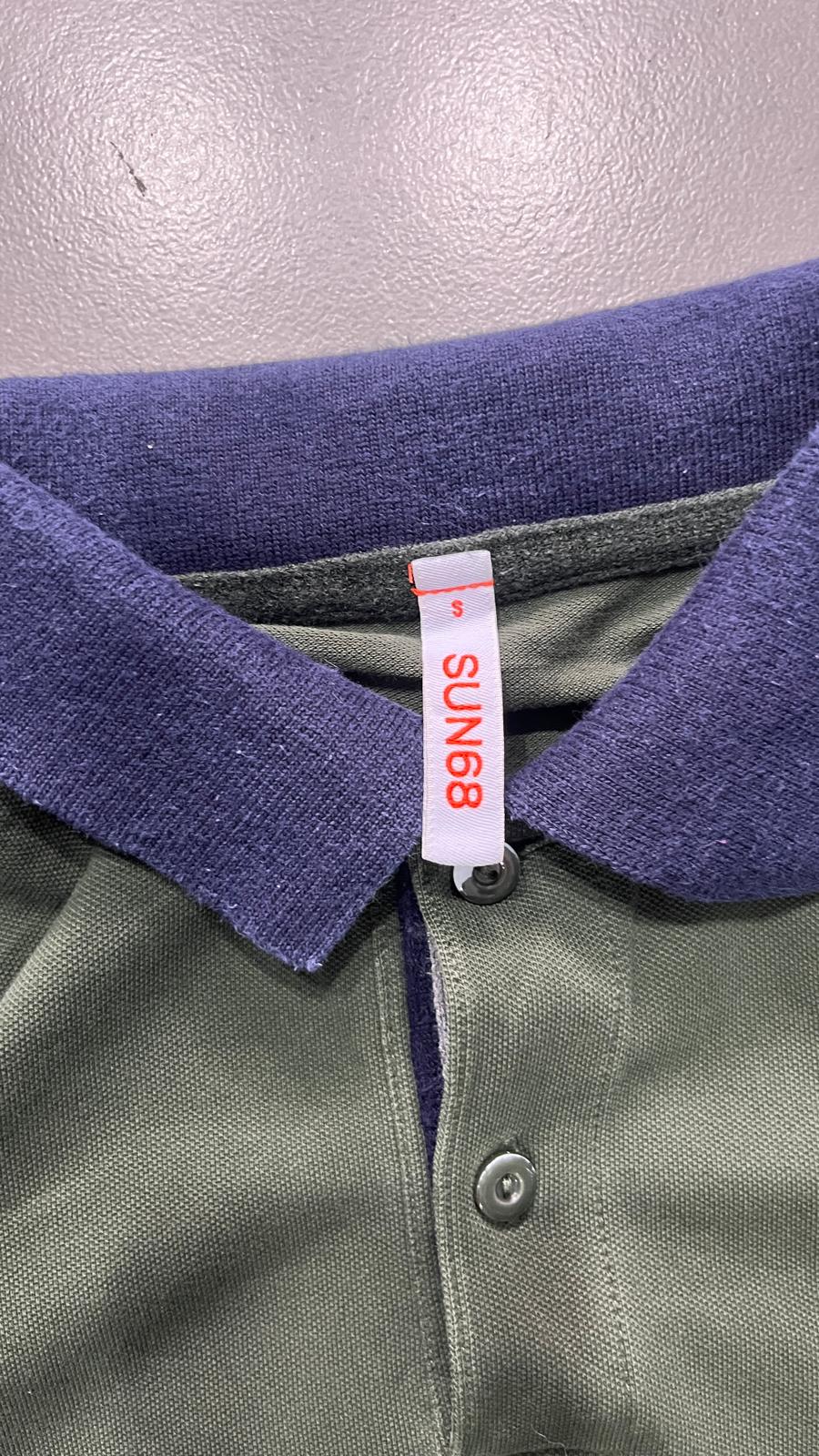 Polo a Maniche Lunghe Dark Green Sun68 (S)