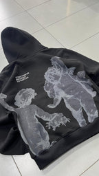 Felpa 361 Angel Black Grey Printed Japan Style (S)