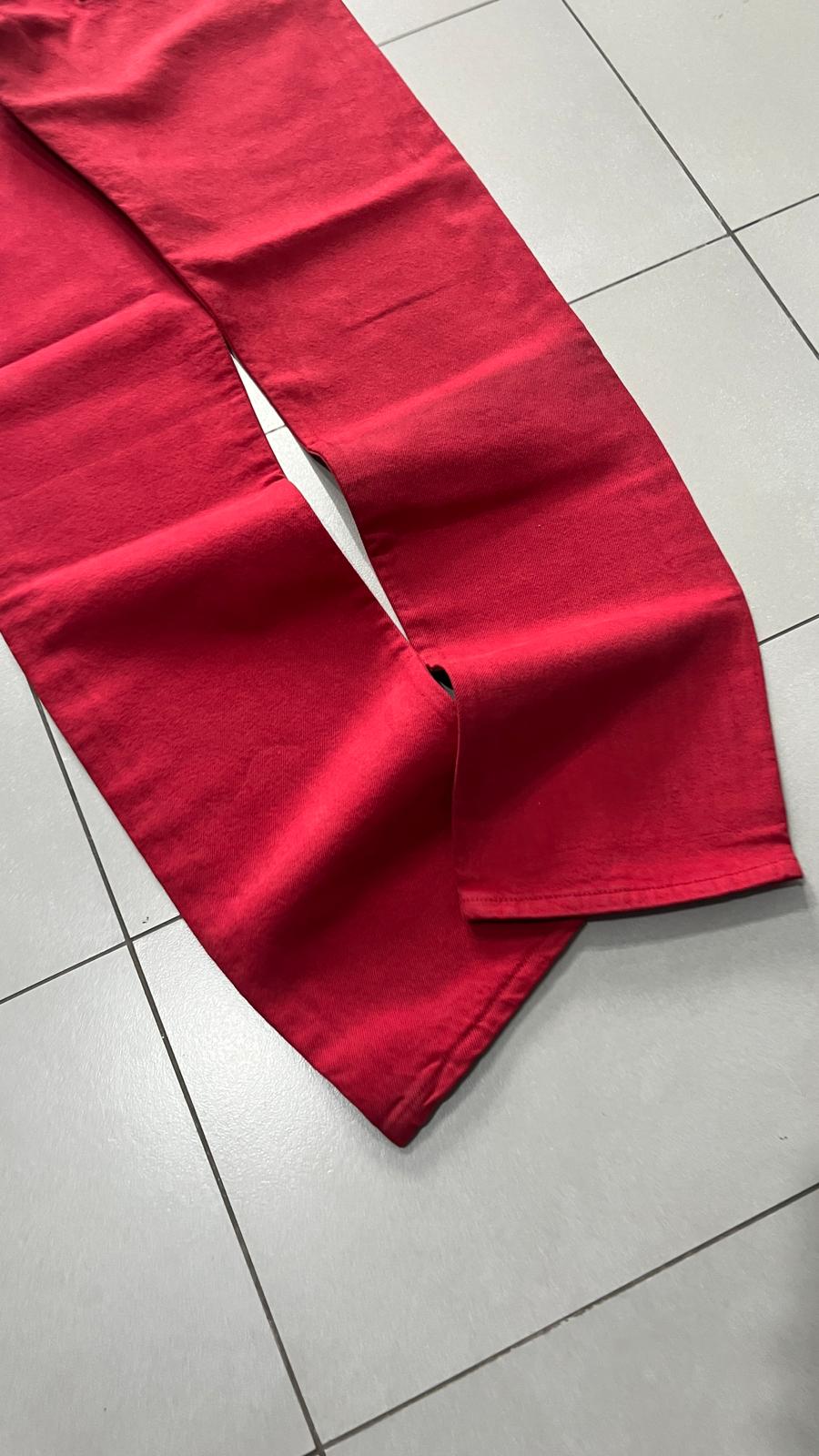 Denim Levis 501 Red W34 L36 Straight Fit (L)