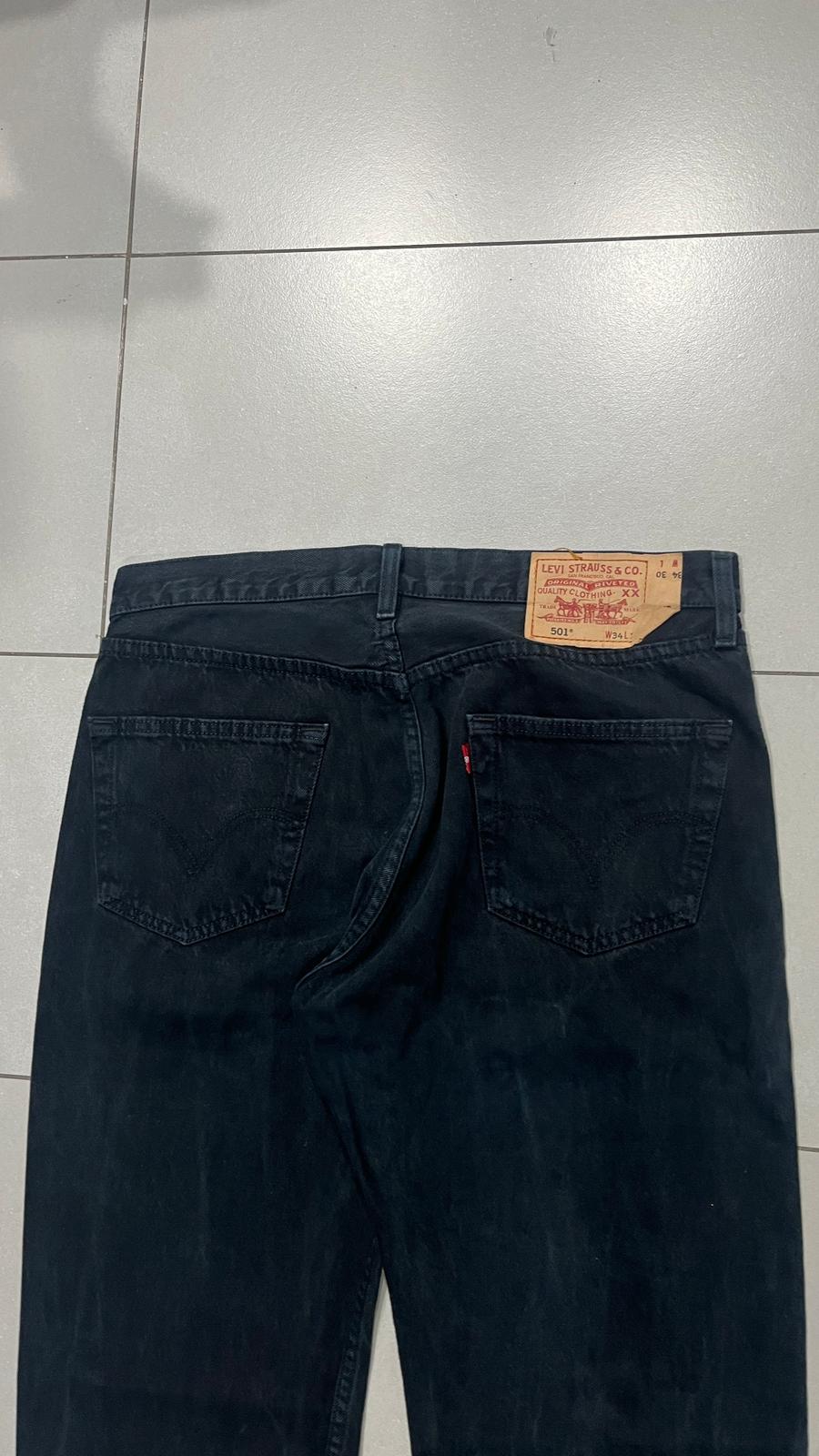 Denim Levis 501 Black Straight Fit (L) W34 L30