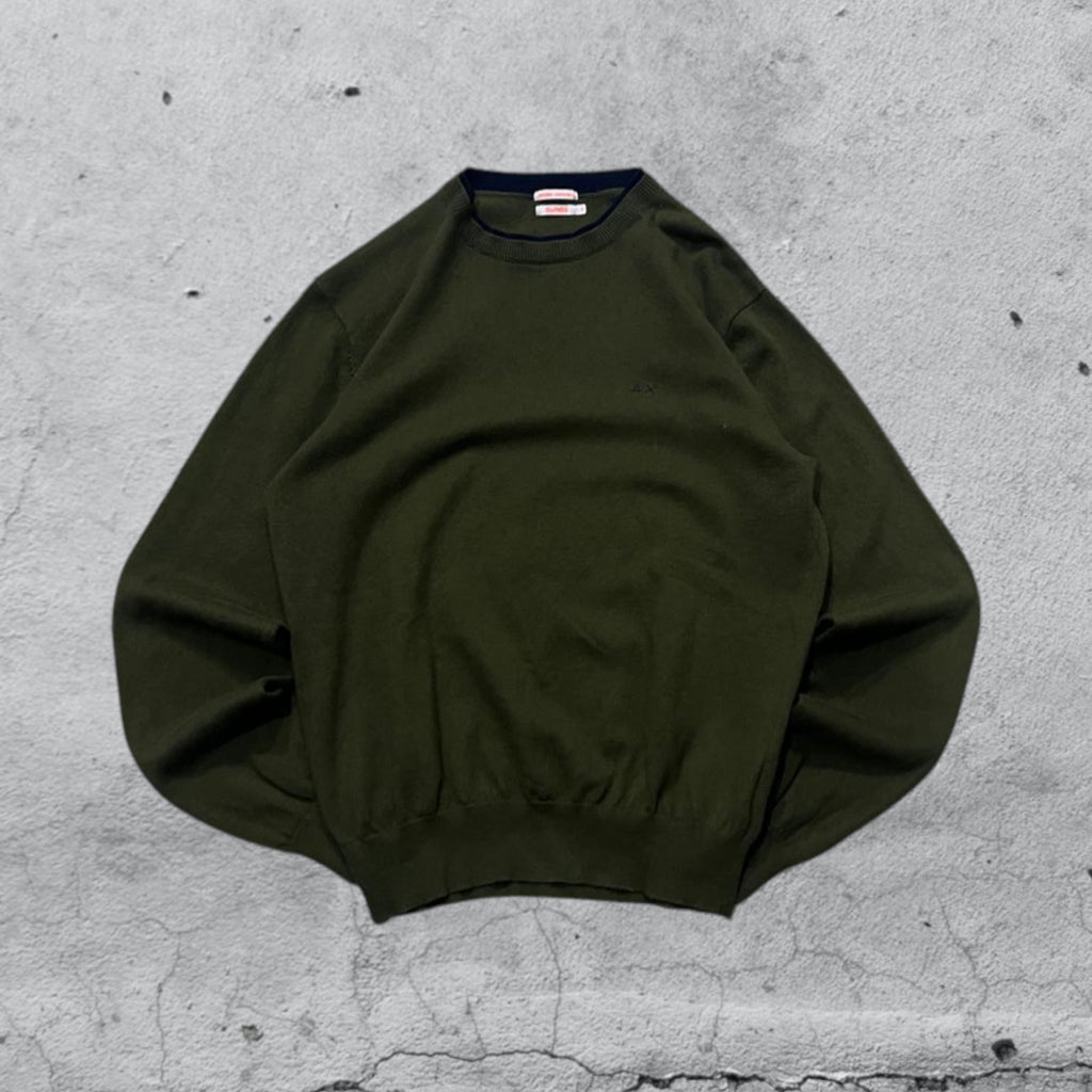 Felpa Girocollo Sun68 Verde Bosco (S)