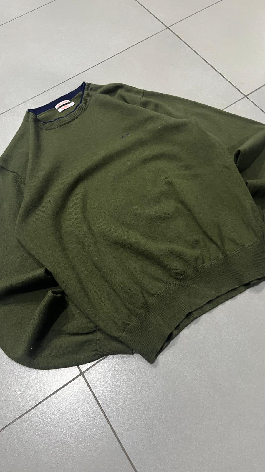 Felpa Girocollo Sun68 Verde Bosco (S)