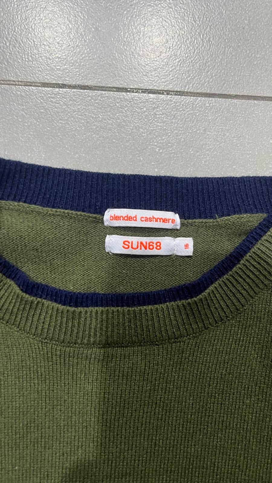 Felpa Girocollo Sun68 Verde Bosco (S)