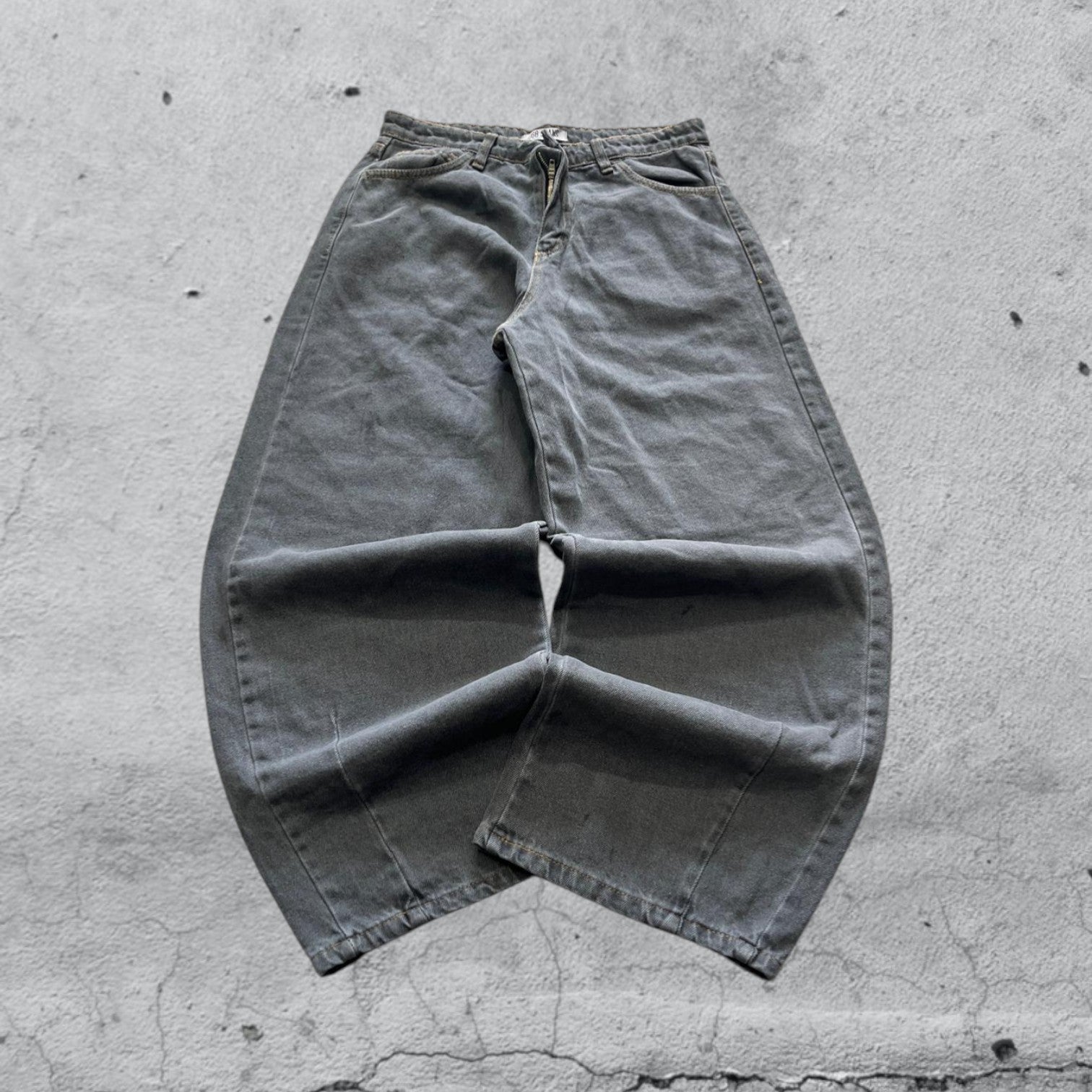 Denim Black Grey Super Baggy Fit (M)