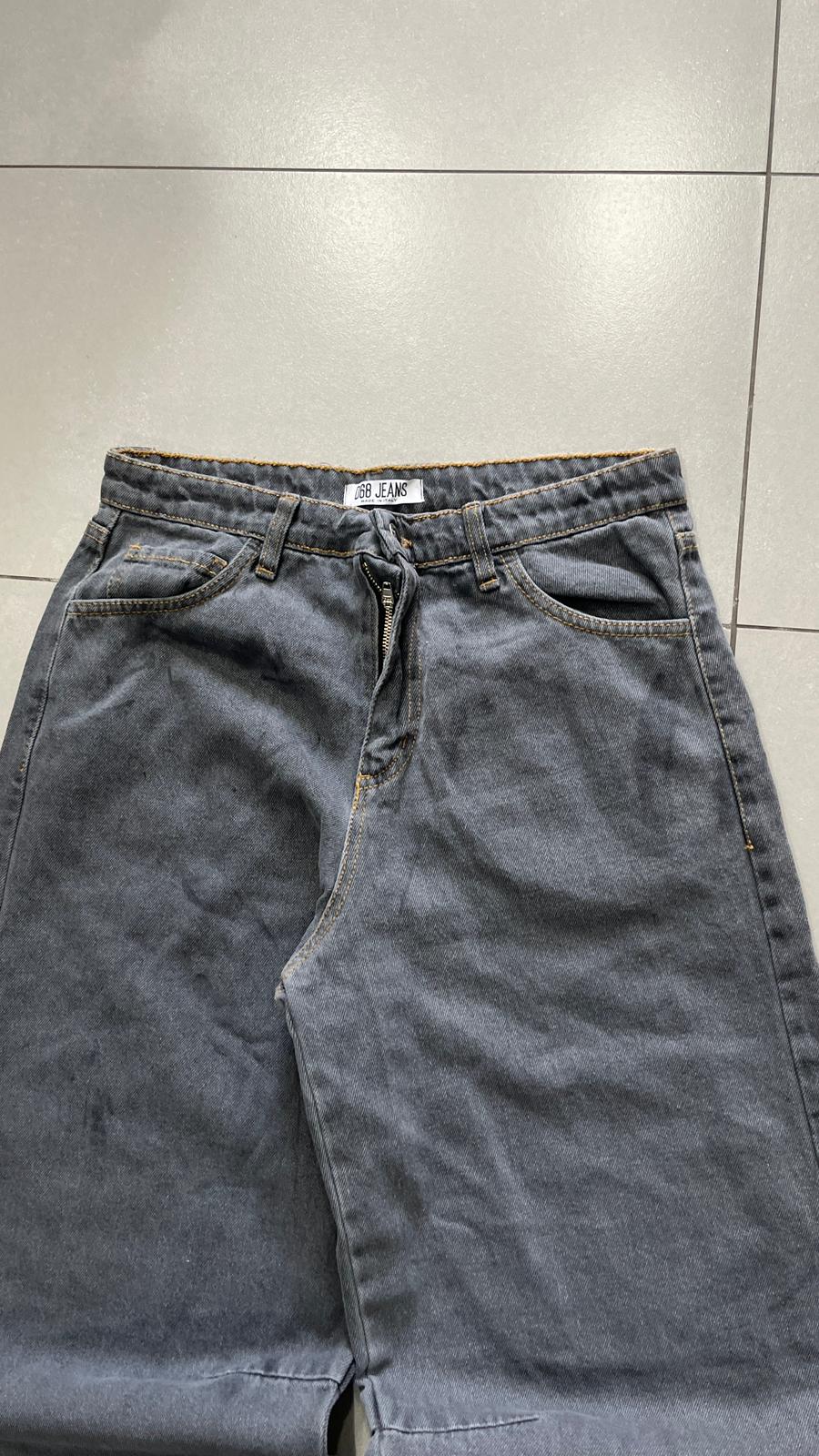 Denim Black Grey Super Baggy Fit (M)