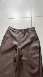 Leather Pants Balloon Fit - Ecopelle Baggy Fit (XS)