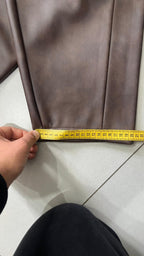 Leather Pants Balloon Fit - Ecopelle Baggy Fit (XS)