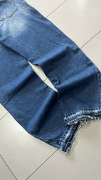 Denim Flare Baggy Fit Blue Wash Sfrangiato (L)