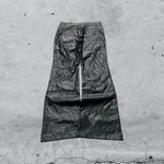 Denim Leather Jeans Bootcut Baggy Fit Vintage Y2K 90s 00s American Style Hip-Hop (S)