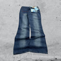 Denim Jeans Washed Baggy Fit  (S)