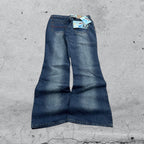 Denim Jeans Washed Baggy Fit  (S)