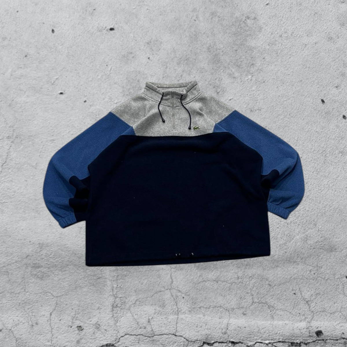 Maglione Pile Lacoste Multicolor 1/4 Zip Vintage Y2K 90s 00s American Style Hip-Hop (XXL)