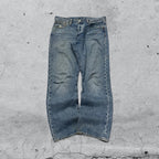 Denim Levis 501 Washed Straight Fit  (M)