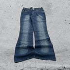 Denim Jeans Washed Baggy Fit  (S)