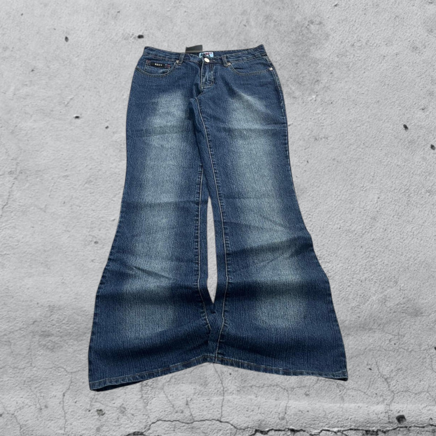 Denim Jeans Washed Baggy Fit Vintage Y2K 90s 00s American Style Hip-Hop (S)