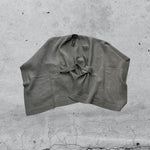 Poncho Ralph Lauren in maglia grigio con cintura Vintage Y2K 90s 00s American Style Hip-Hop (S)