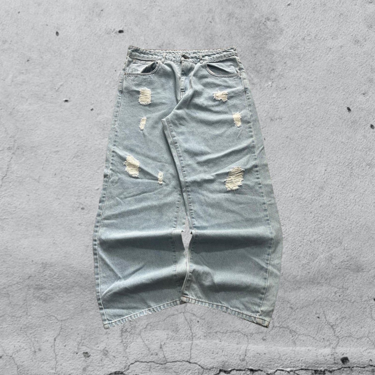 Denim Jeans Super Baggy Washed (XL)