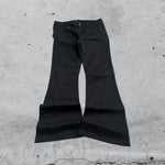 Denim Jeans Bootcut Flare Black Vintage Y2K 90s 00s American Style Hip-Hop (S)
