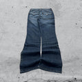 Denim Jeans Bootcut Washed Baggy Fit  (S)