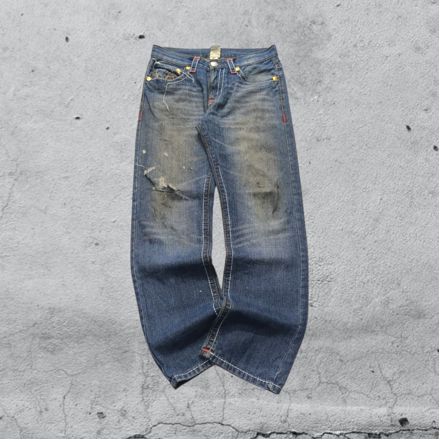 Denim Jeans True Religion Washed Straight Fit (S)