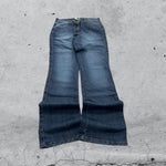 Denim Jeans Bootcut Washed Baggy Fit Vintage Y2K 90s 00s American Style Hip-Hop (S)