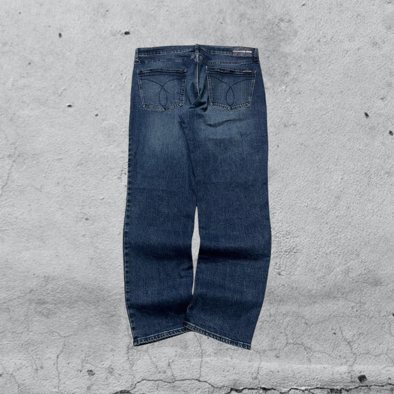 Denim Jeans Calvin Klein Slim Fit Vintage Y2K 90s 00s American Style Hip-Hop (XXL)