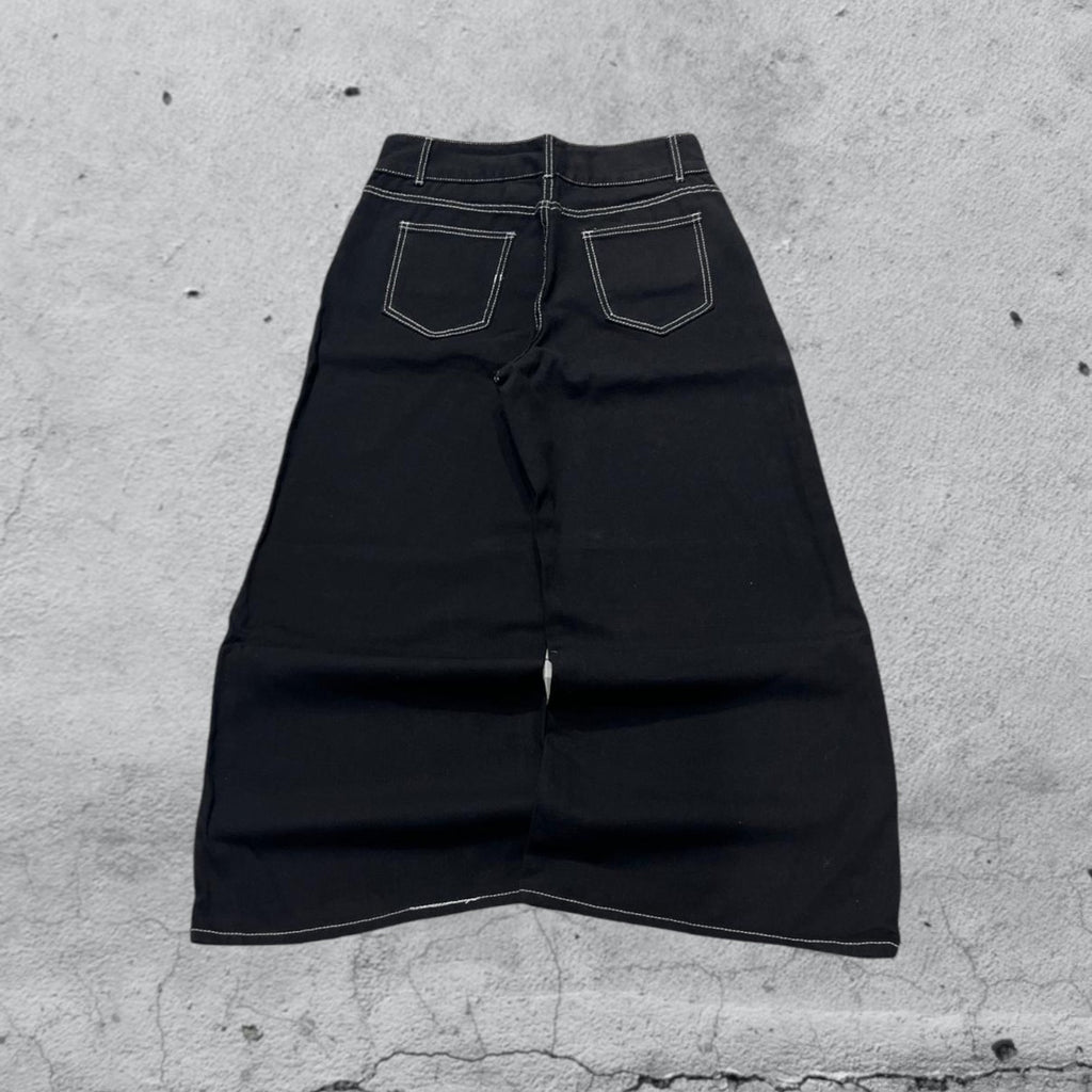 Denim Jeans Black Super Baggy Fit (S)