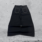 Denim Jeans Black Super Baggy Fit (S)