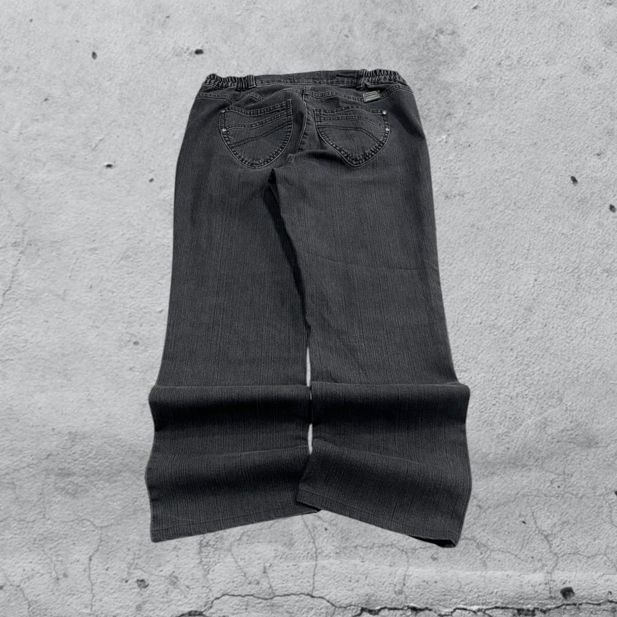 Denim Jeans Black Baggy Fit Vintage Y2K 90s 00s American Style Hip-Hop (S)