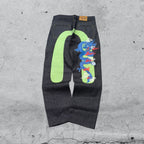 Raw Denim Jeans Evisu Blue Dragon Baggy Fit (M)