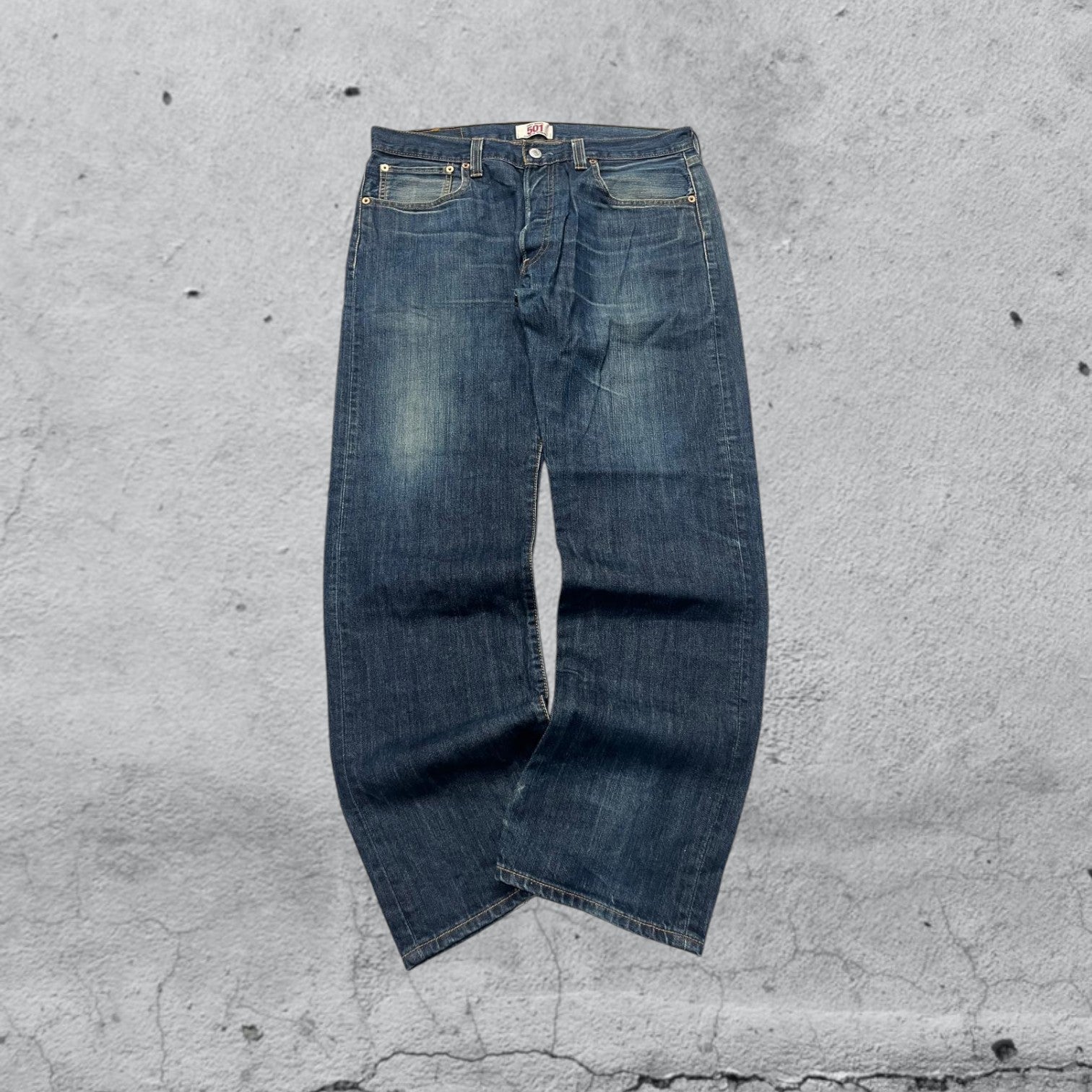 Denim Levis 501 W34 L30 Washed Baggy Fit (L)
