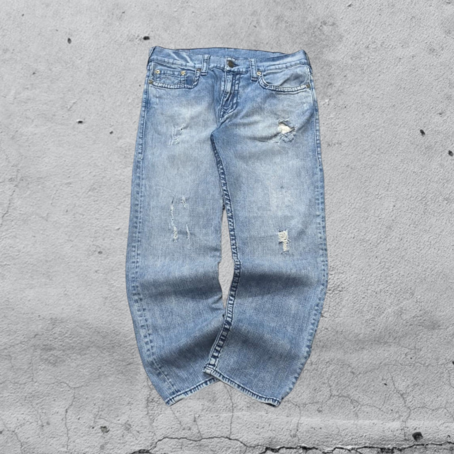 Denim Jeans True Religion Straight Fit Light Blue (L)