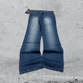 Denim Baggy Fit Washed Jeans  (S)