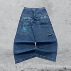 Denim JNCO Jeans Original Super Baggy Fit Embroidered American Hip-Hop (M)