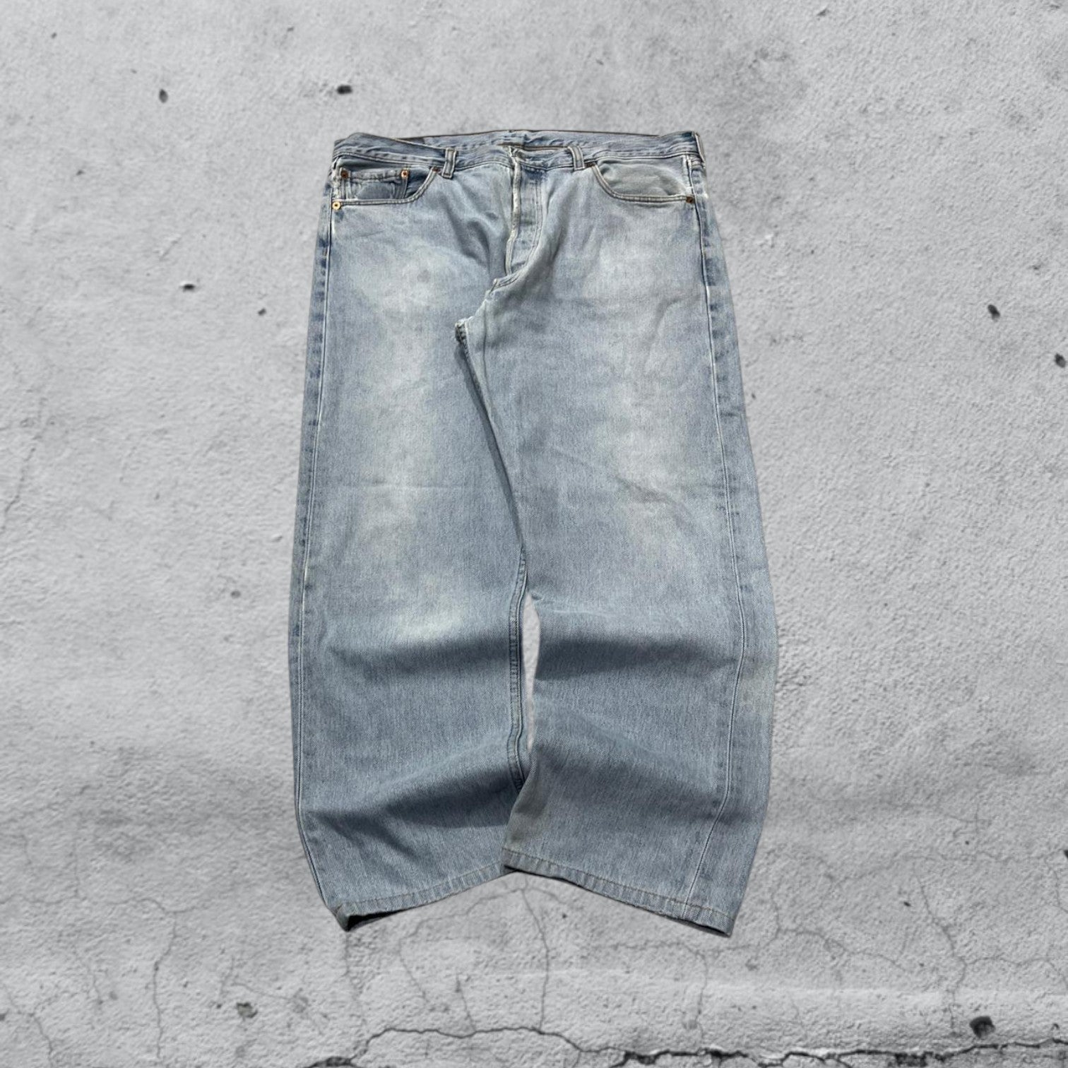 Denim Levis 501 Light Blue Vintage Y2K 90s 00s American Style Hip-Hop (XXL)