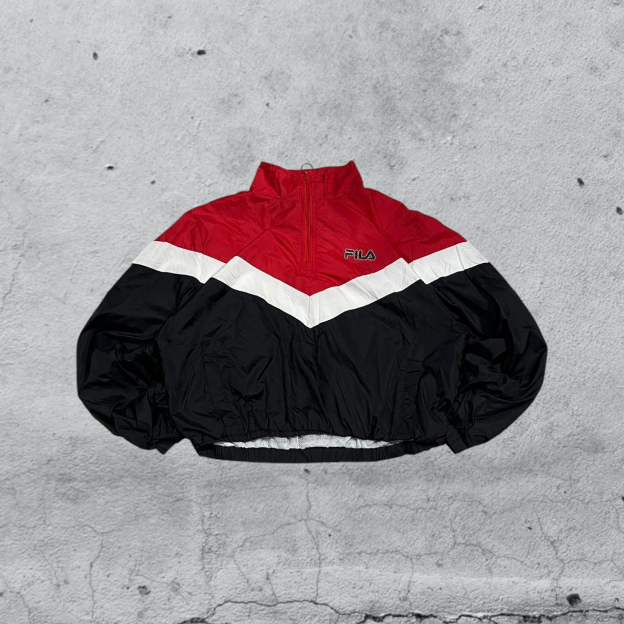 Antivento Fila Boxy Fit WindBreaker Vintage Y2K 90s 00s American Style Hip-Hop (S)