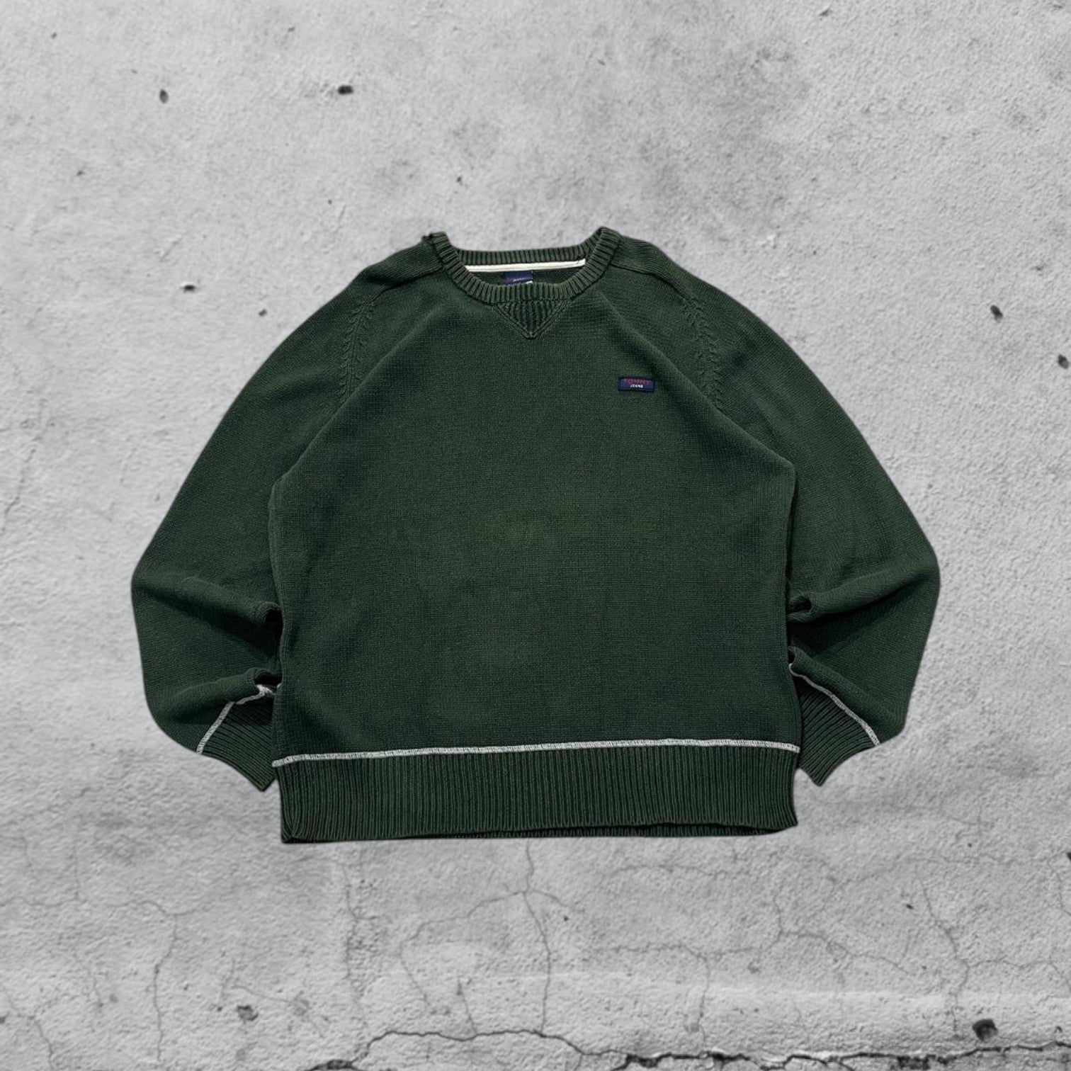 Maglioncino Tommy Hilfiger Streetwear Vintage Y2K 90s 00s American Style Hip-Hop (XL)