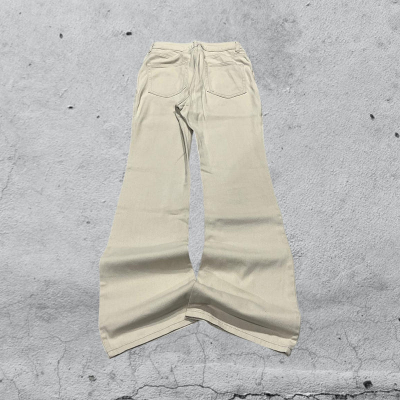 Denim Jeans Beige BootCut Vintage Y2K 90s 00s American Style Hip-Hop (XXS)