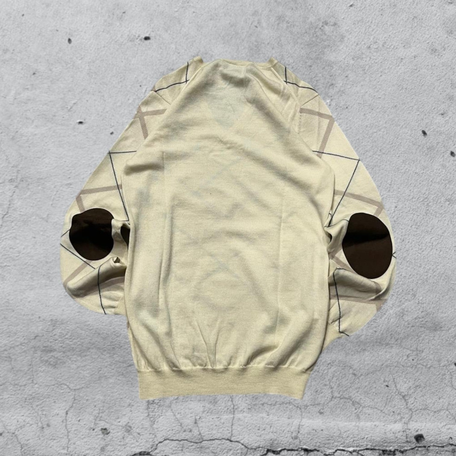 Maglione Lacoste A Quadri Scollo a V (M)